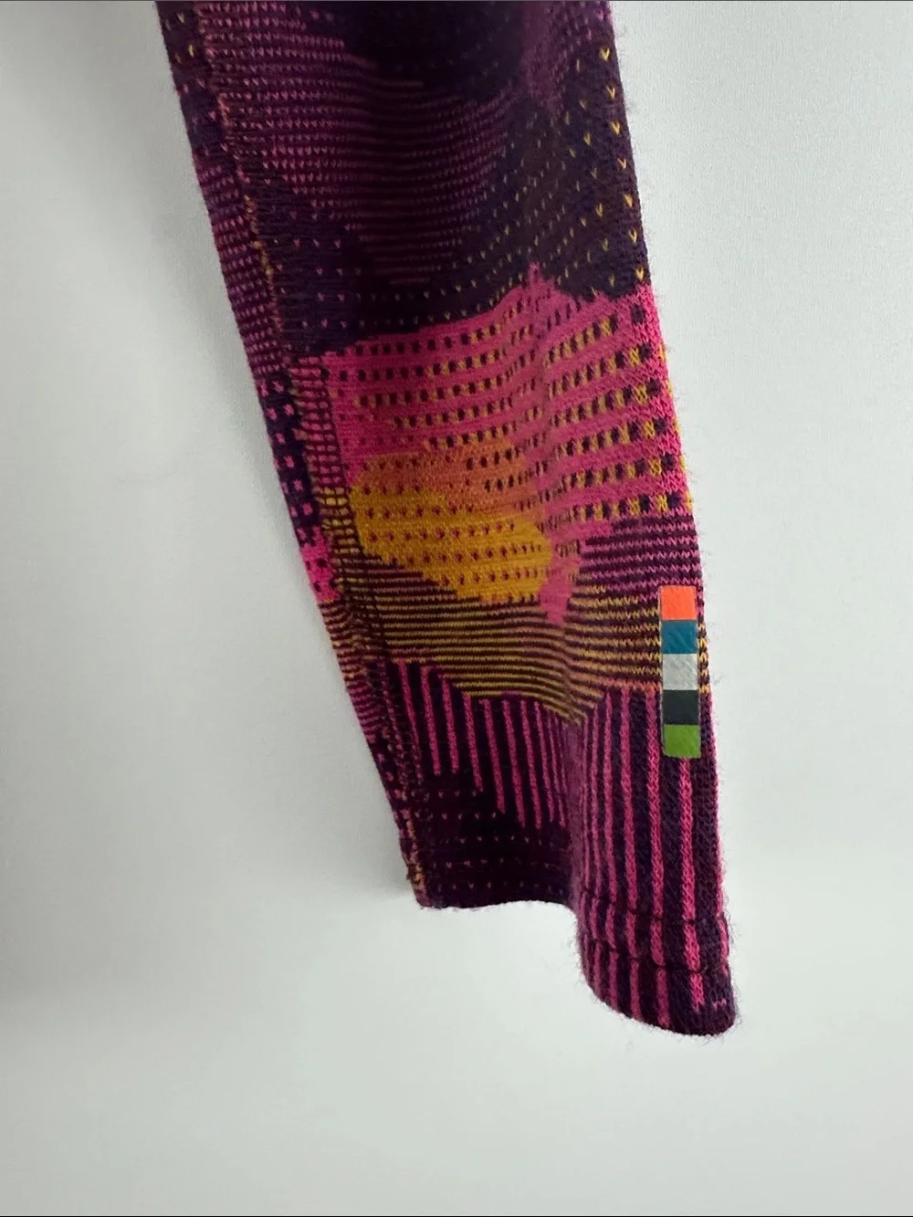 Smartwool Kids L Merino Wool Base Layer Top Colorful Mountain Print - Picture 5 of 8